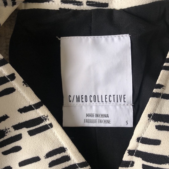 Anthropologie Brand Black and White Top with belt sash, Size Small - Picture 2 of 6